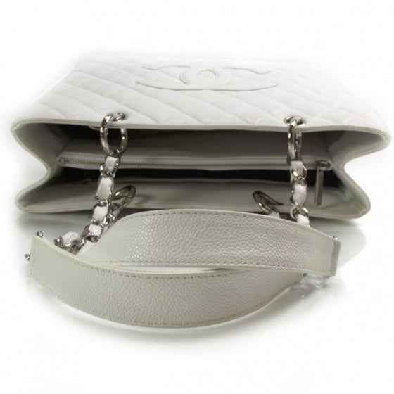Caviar Grand Shopping Tote GST White