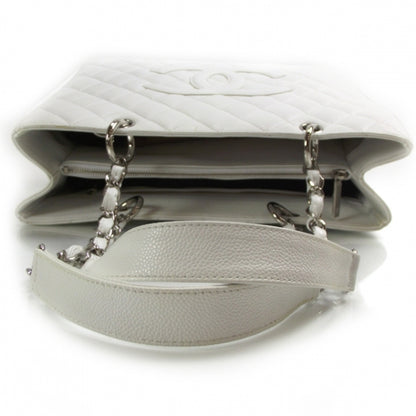 Chanel Caviar Grand Shopping Tote GST White 6 of 11