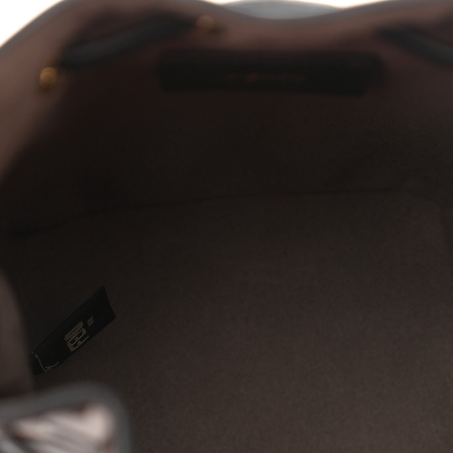 Vitello Liberty F is Fendi Bi-Color FF 1974 Embossed Mini Mon Tresor Bucket Bag Maya Black