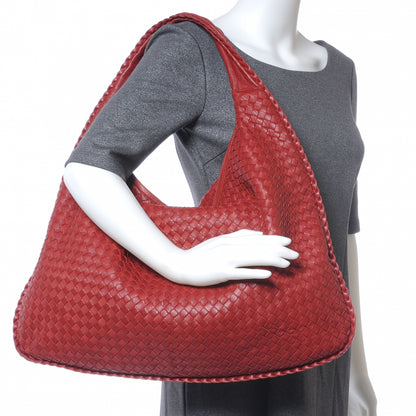 Bottega Veneta Nappa Intrecciato Maxi Veneta Hobo Crimson 2 of 8