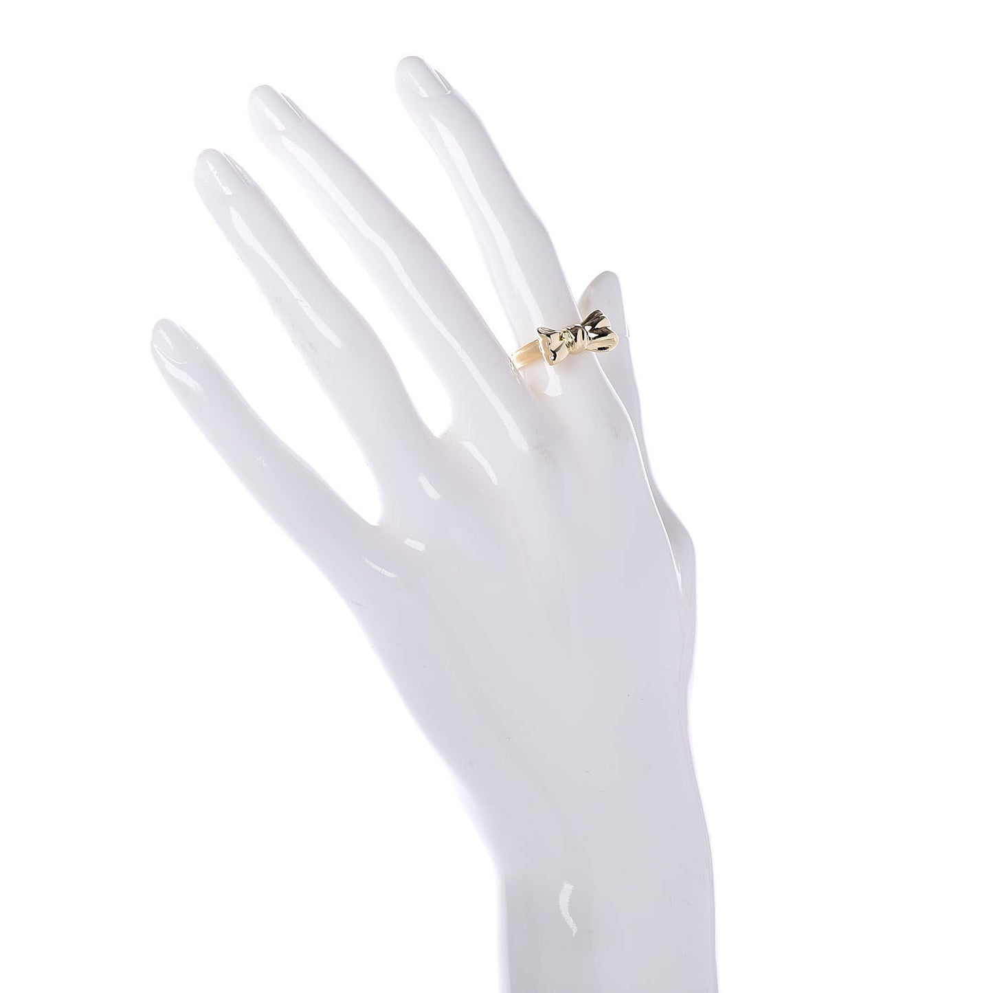 18K Yellow Gold Bow Ring 50 5.5
