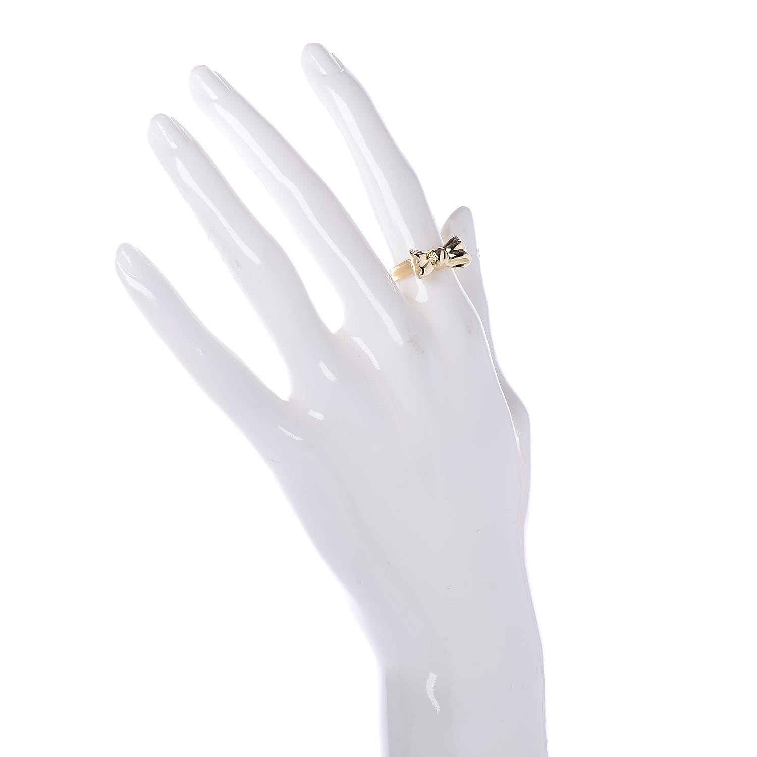 Tiffany 18K Yellow Gold Bow Ring 50 5.5 2 of 6
