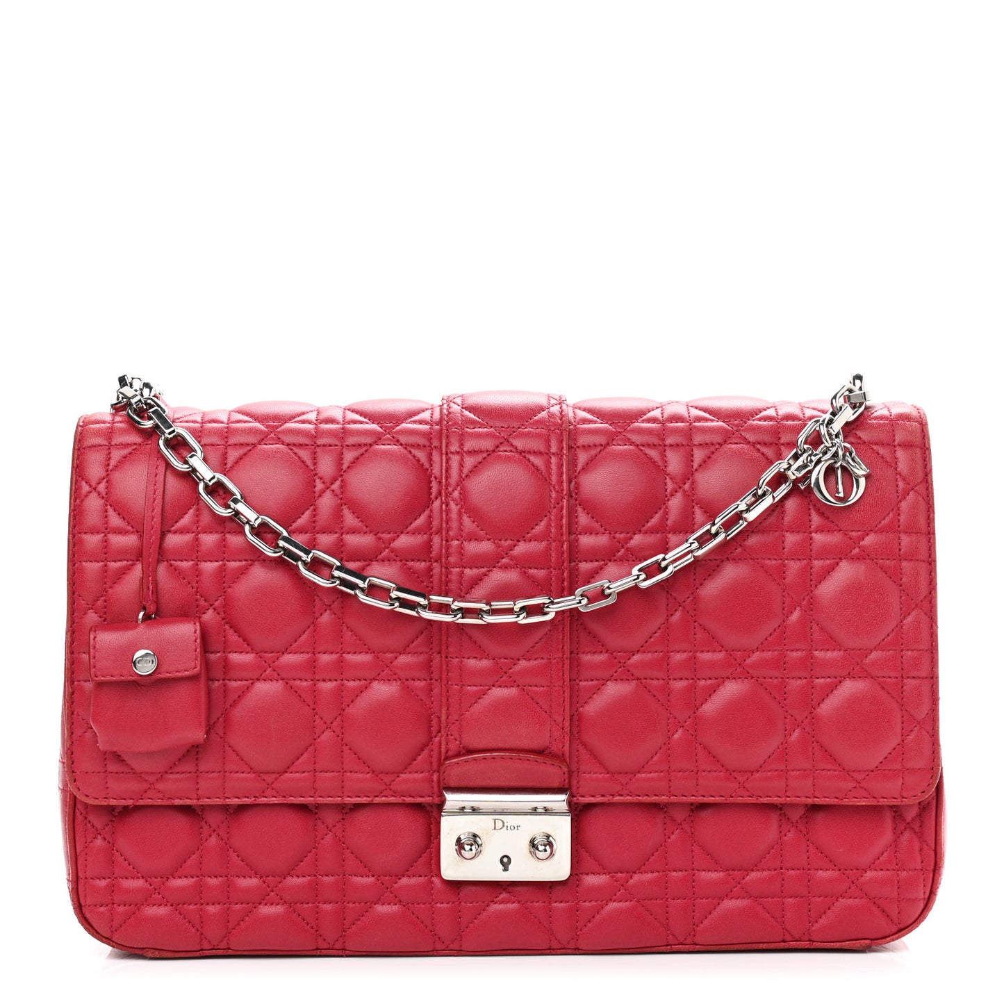 Lambskin Cannage Large Miss Dior Flap Pink