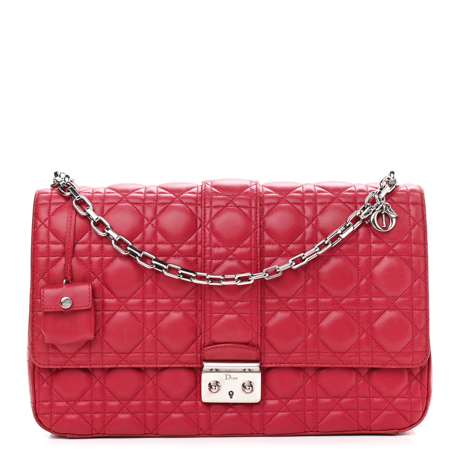 Christian Dior Lambskin Cannage Large Miss Dior Flap Pink 1 of 9