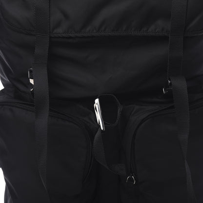 Prada Technical Nylon Saffiano Double Buckle Backpack Black 6 of 9