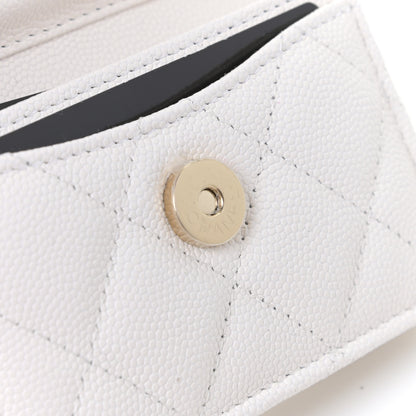 Chanel Caviar Quilted Belt Bag With Charms On Chain White 8 of 9