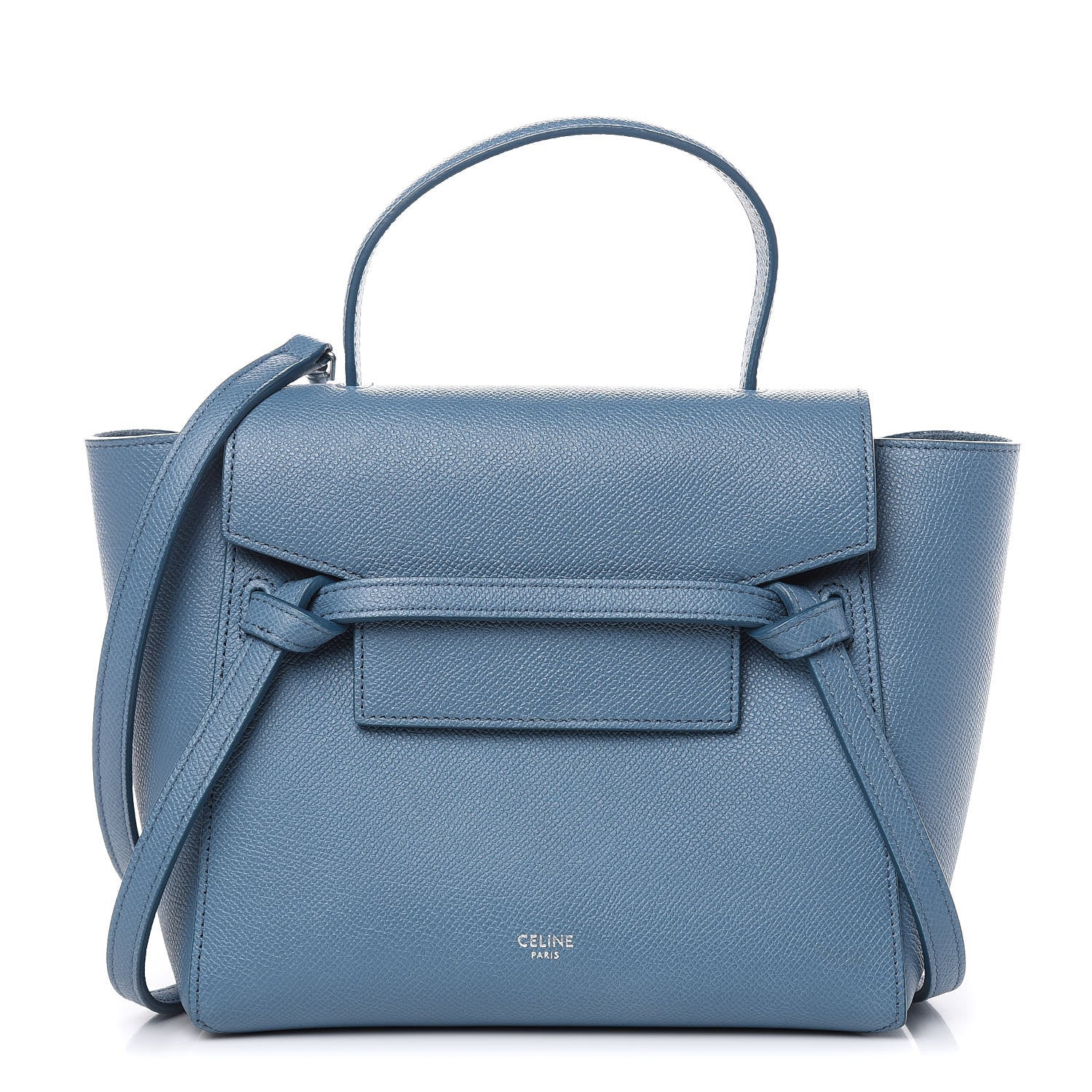 Celine Grained Calfskin Nano Belt Bag Slate Blue 1 of 8