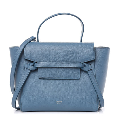 Celine Grained Calfskin Nano Belt Bag Slate Blue 1 of 8