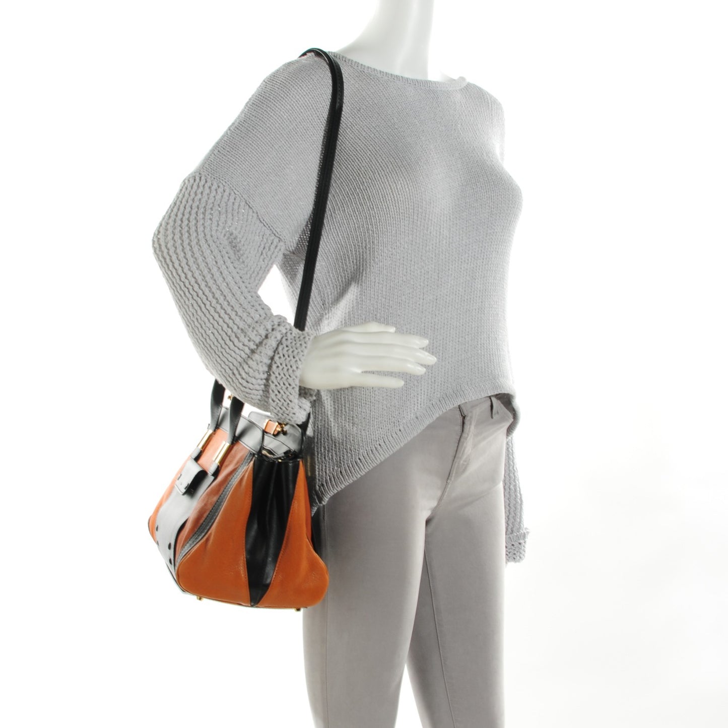 Calfskin Medium Alice Satchel Marron Glace