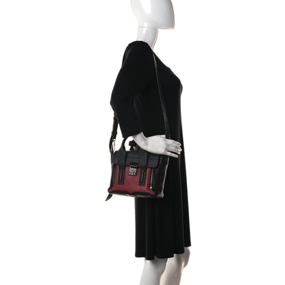 3.1 Phillip Lim Textured Calfskin Mini Pashli Satchel Crimson Black 2 of 9