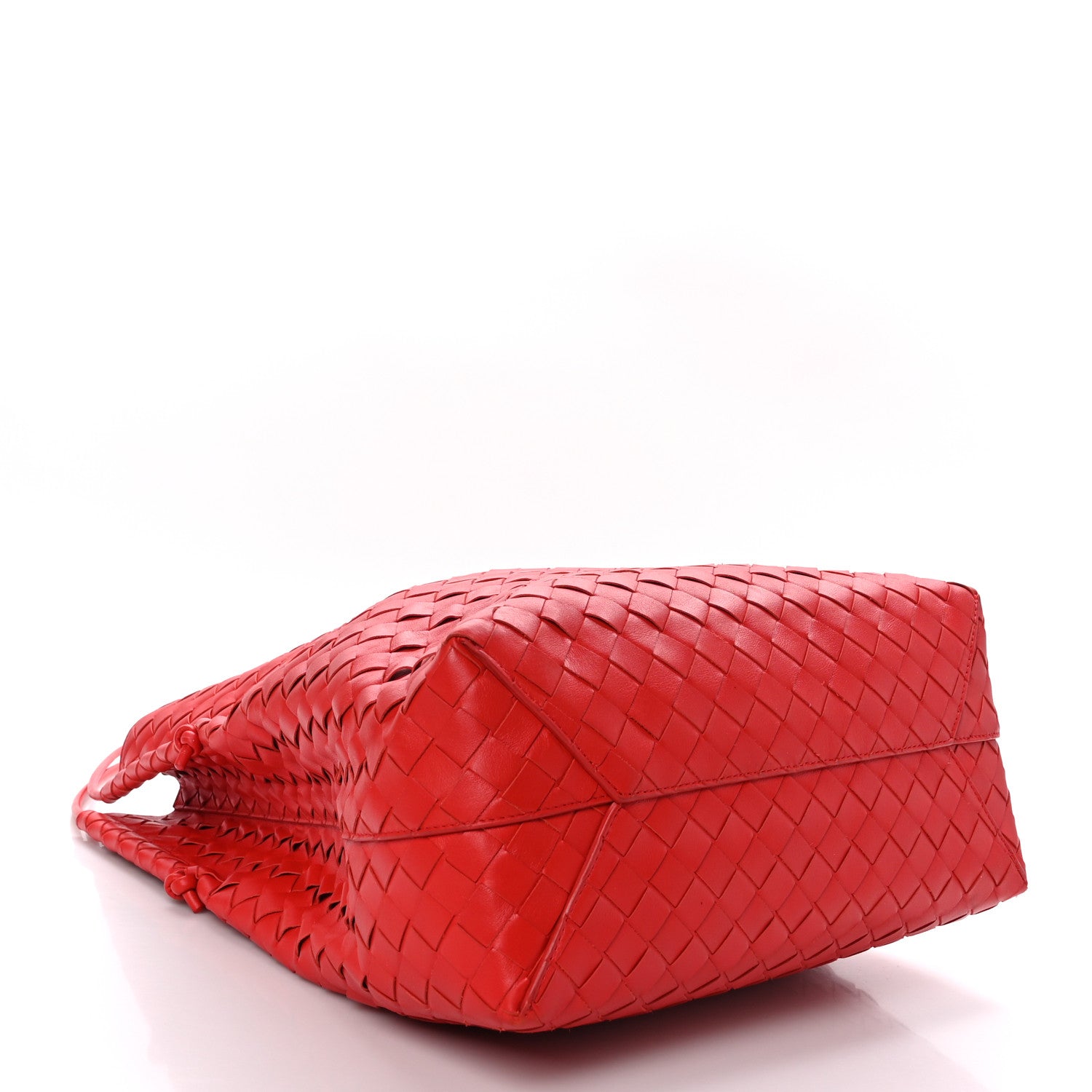 Bottega Veneta Nappa Intrecciato North South Tote Red 4 of 8