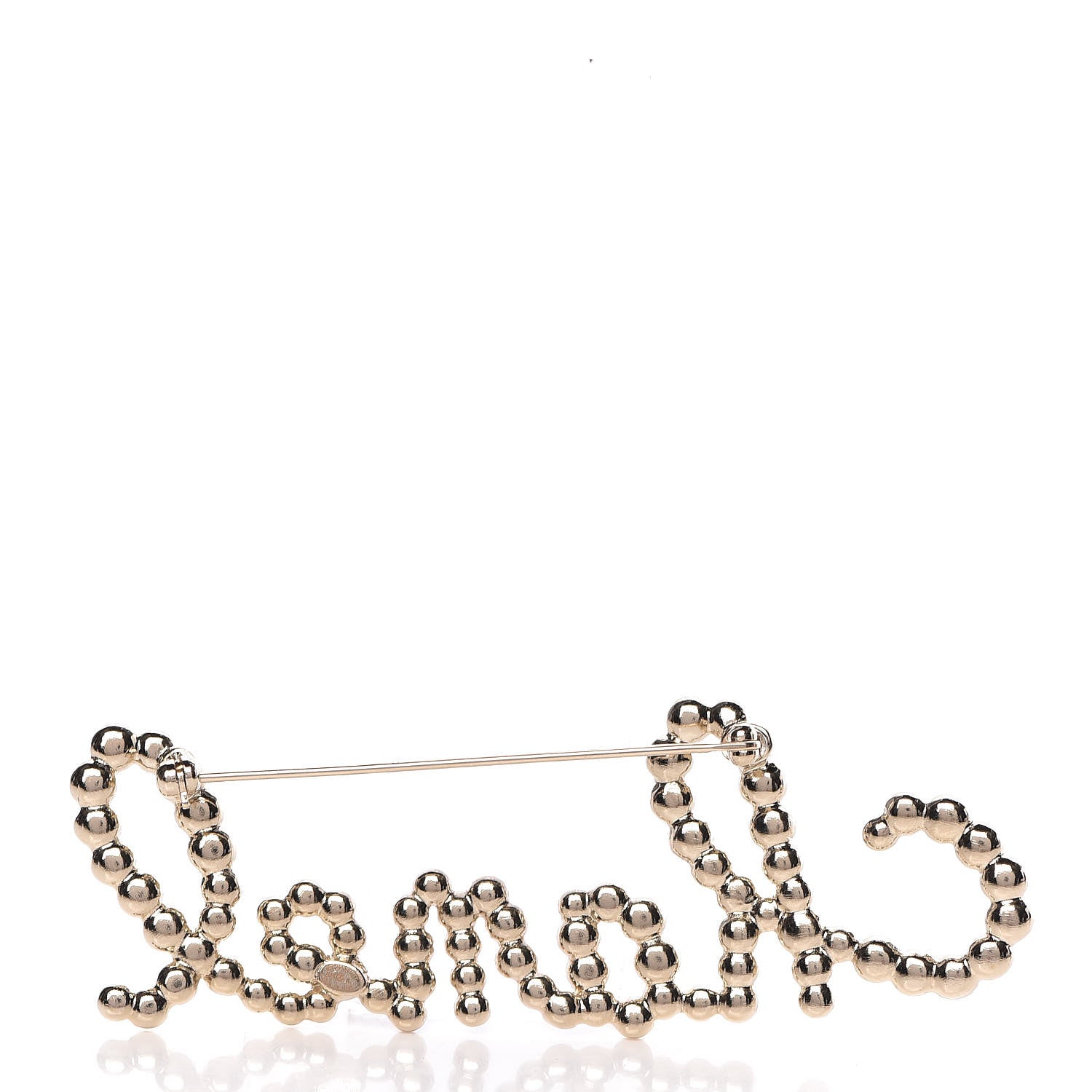 Chanel Metal Glass Swirling Pearls Brooch Pin Gold 3 of 5