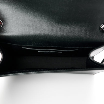 Saint Laurent Grain De Poudre Medium Classic Monogram Monochrome Kate Satchel Black 5 of 11
