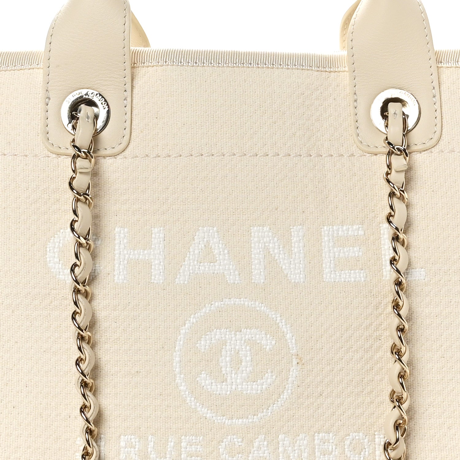 Chanel Mixed Fibers Small Deauville Tote White 8 of 10