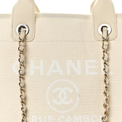 Chanel Mixed Fibers Small Deauville Tote White 8 of 10