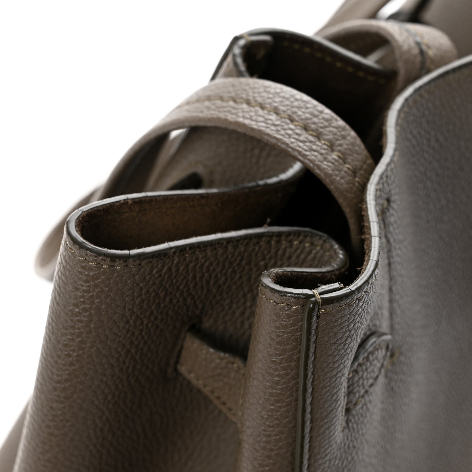 Celine Soft Grained Calfskin Small Belt Cabas Phantom  Taupe 11 of 12