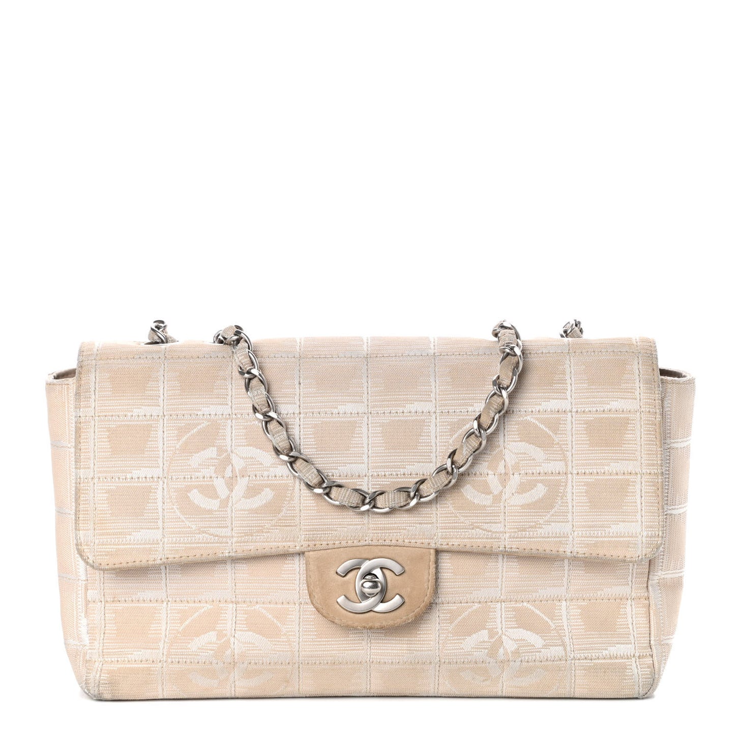 Nylon Medium Travel Flap Light Beige