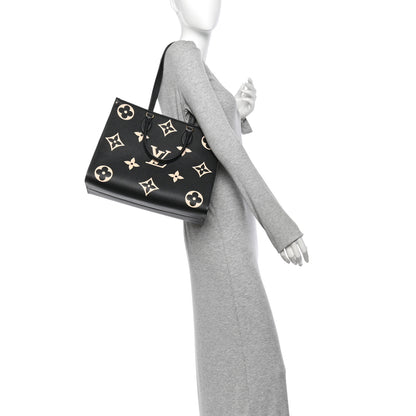 Louis Vuitton Empreinte Monogram Giant Onthego MM Black Beige 3 of 19