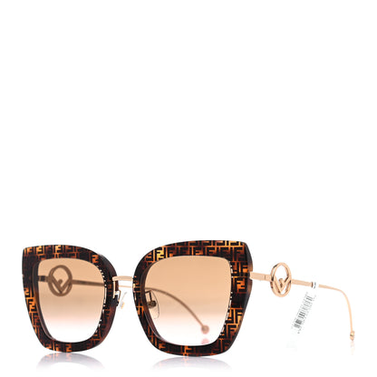 Fendi Acetate Metal F is Fendi FF Square Cat Eye Sunglasses FF 0424/F/S Havana 1 of 6