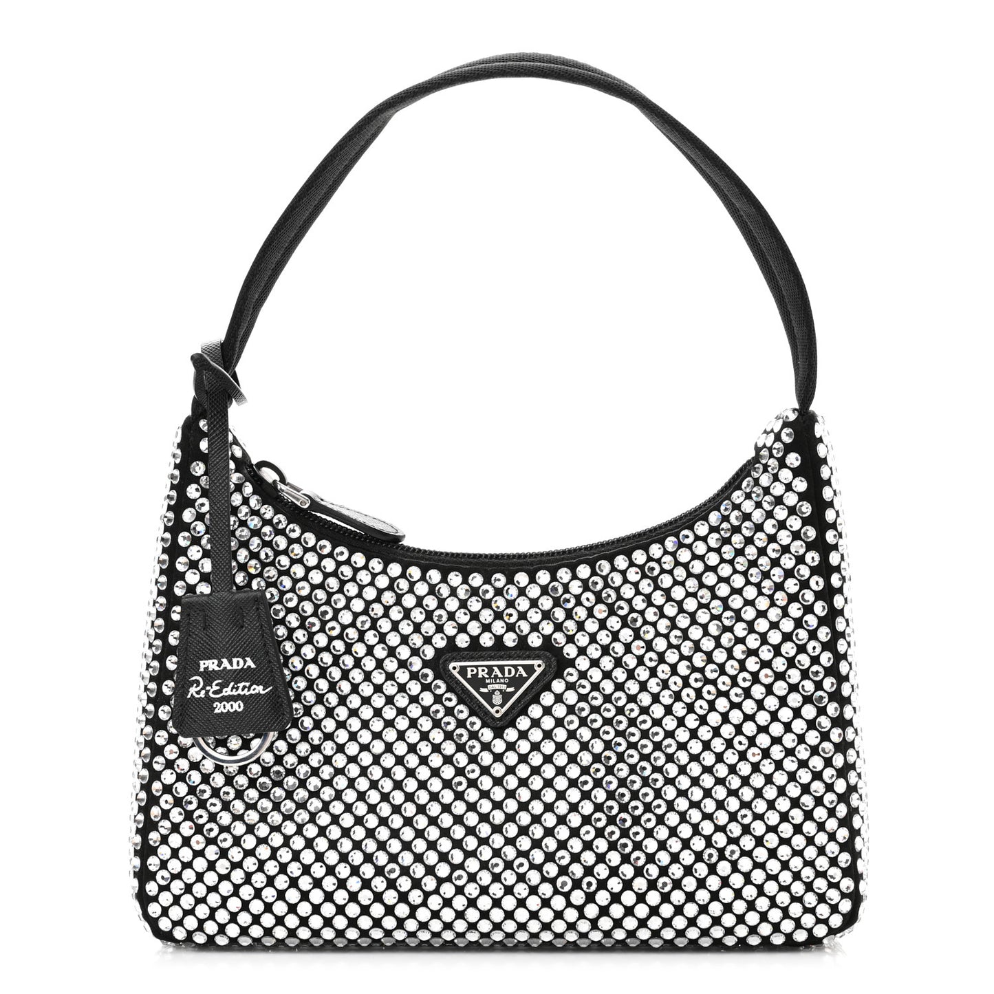 Satin Crystal Mini Re-Edition 2000 Bag Cristal