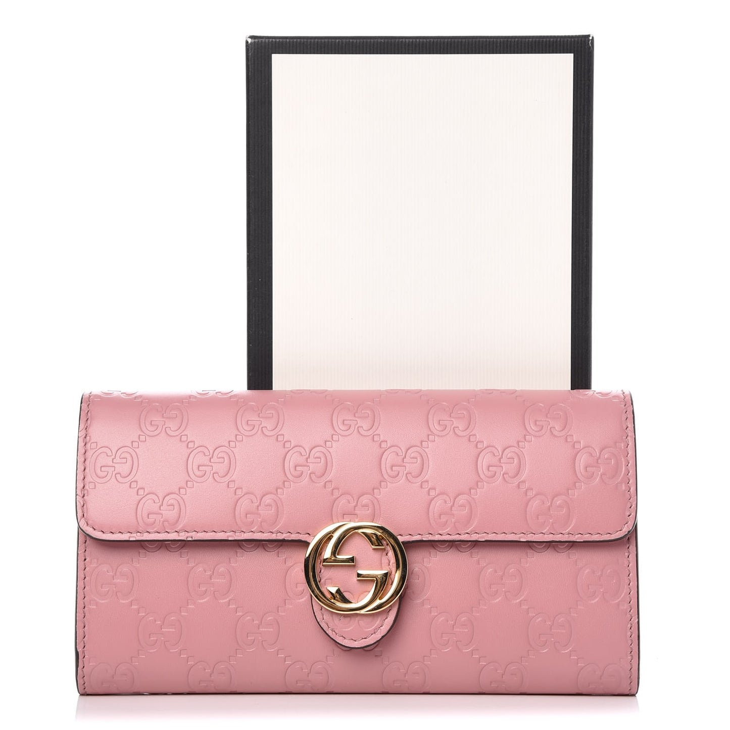 Guccissima Signature Icon Continental Wallet Carmine Rose
