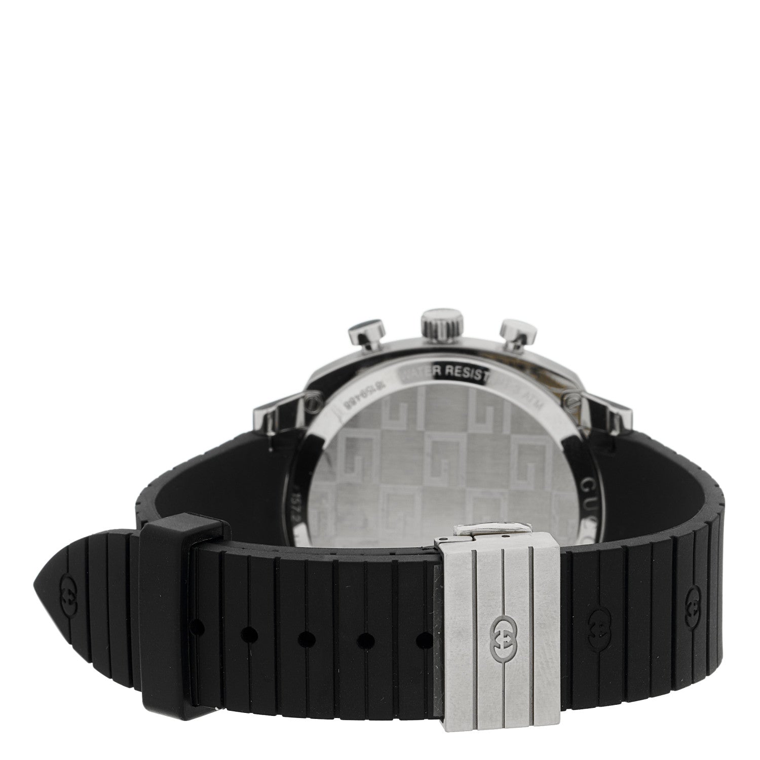 Gucci Stainless Steel Rubber 40mm Grip Quartz Watch Black 3 of 5