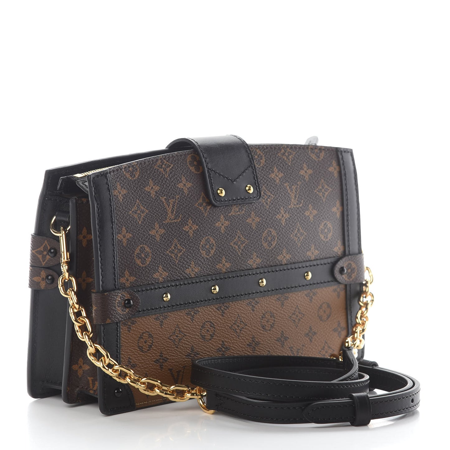 Reverse Monogram Trunk Clutch