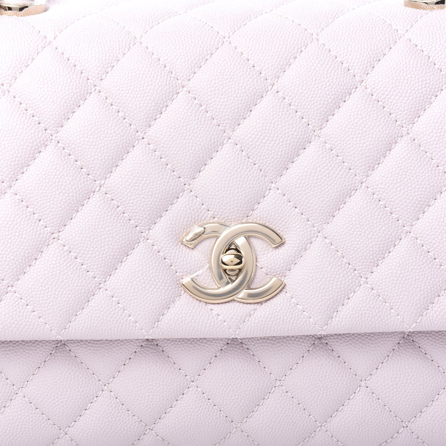 Caviar Quilted Small Coco Handle Flap Lilas Lilac