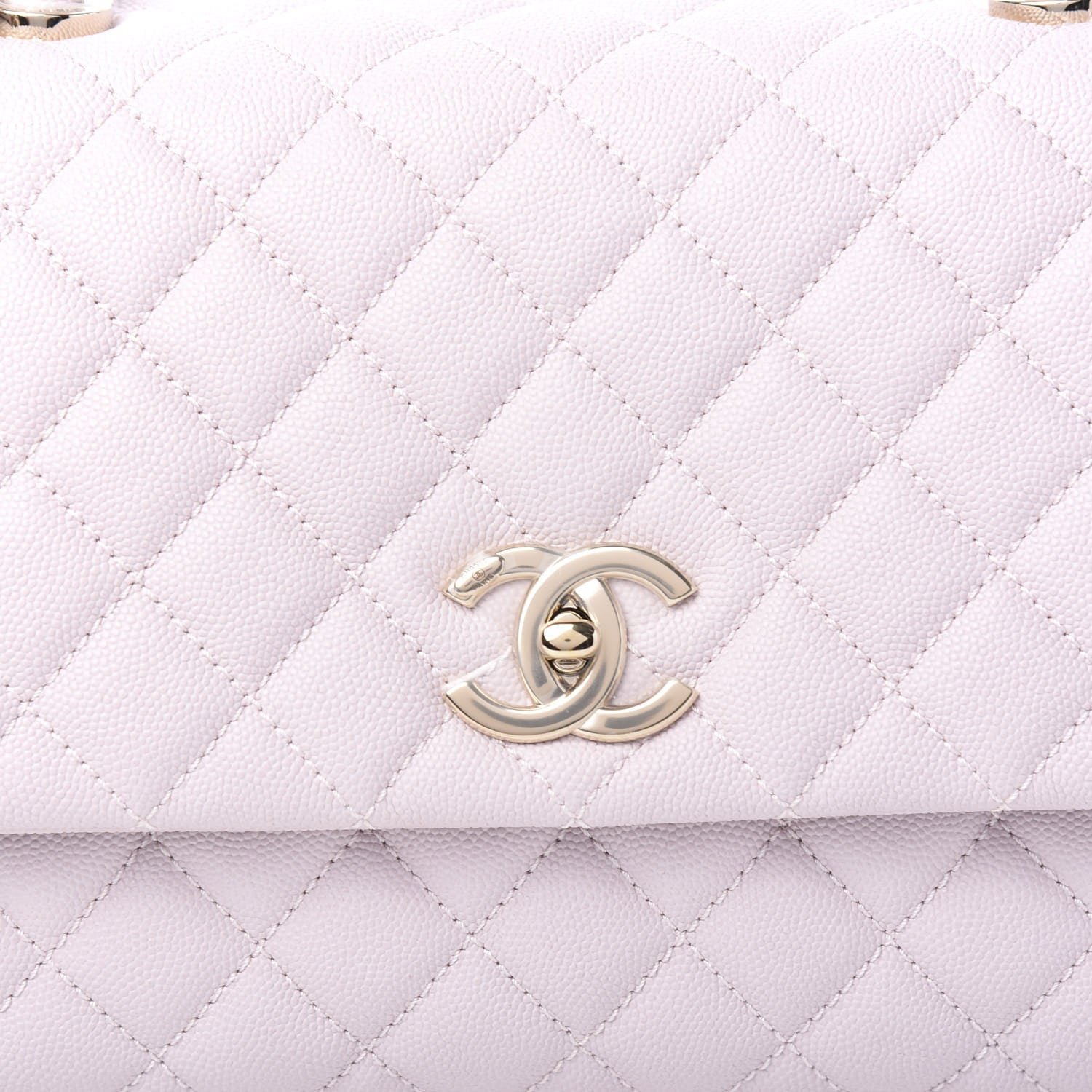 Chanel Caviar Quilted Small Coco Handle Flap Lilas Lilac 9 of 10