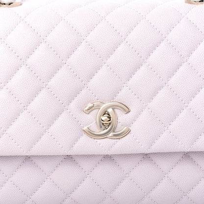 Chanel Caviar Quilted Small Coco Handle Flap Lilas Lilac 9 of 10