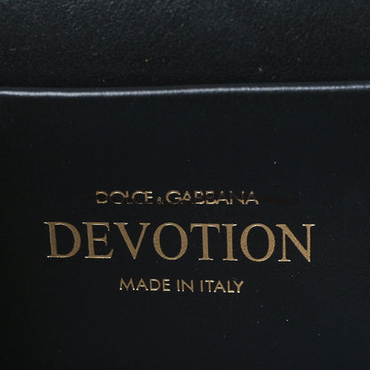 Dolce & Gabbana Smooth Calfskin Small Devotion Envelope Top Handle Bag Black 6 of 9