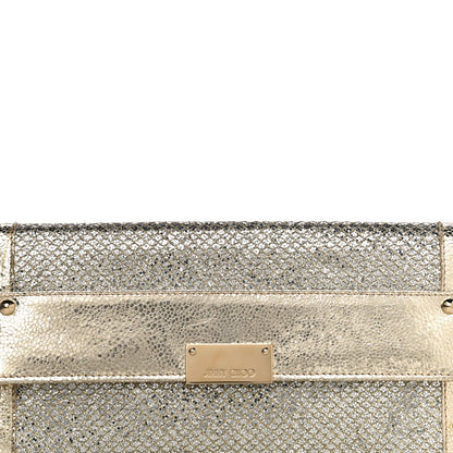 Jimmy Choo Glitter Fabric Reese Clutch Wallet Metallic 8 of 11