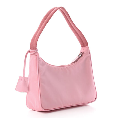 Prada Tessuto Nylon Saffiano Mini Re-Edition 2000 Bag Rosa 2 of 7