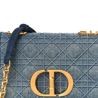 Christian Dior Denim Cannage Small Caro Bag Blue 6 of 9