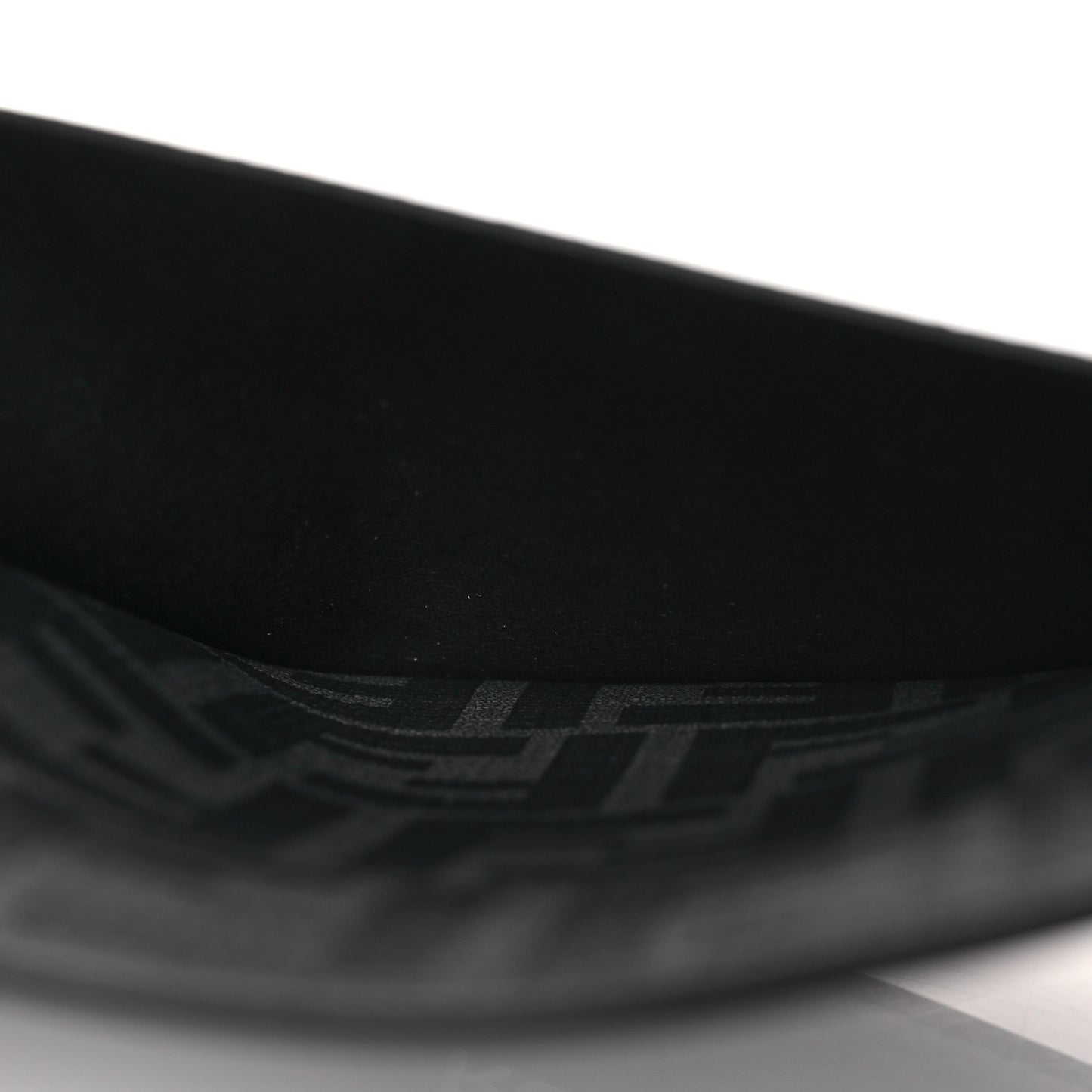 Glazed Fabric Vitello Liberty FF 1974 Logo Pocket Peekaboo Black