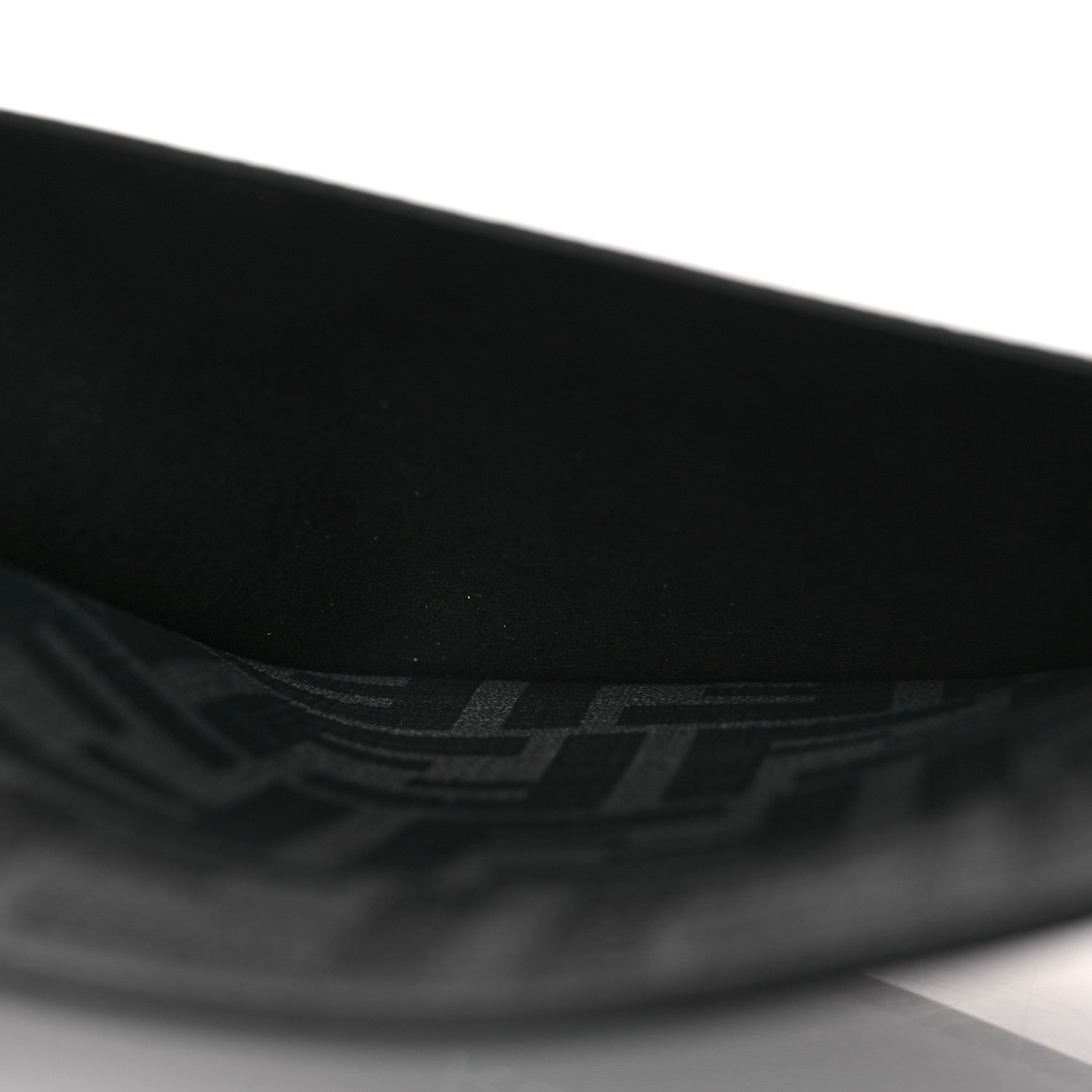 Fendi Glazed Fabric Vitello Liberty FF 1974 Logo Pocket Peekaboo Black 5 of 6