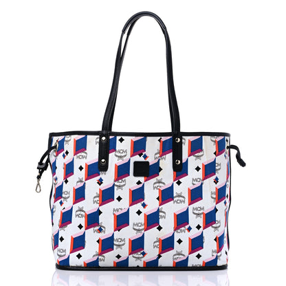 MCM Visetos Medium Project Reversible Shopper Tote White 12 of 17
