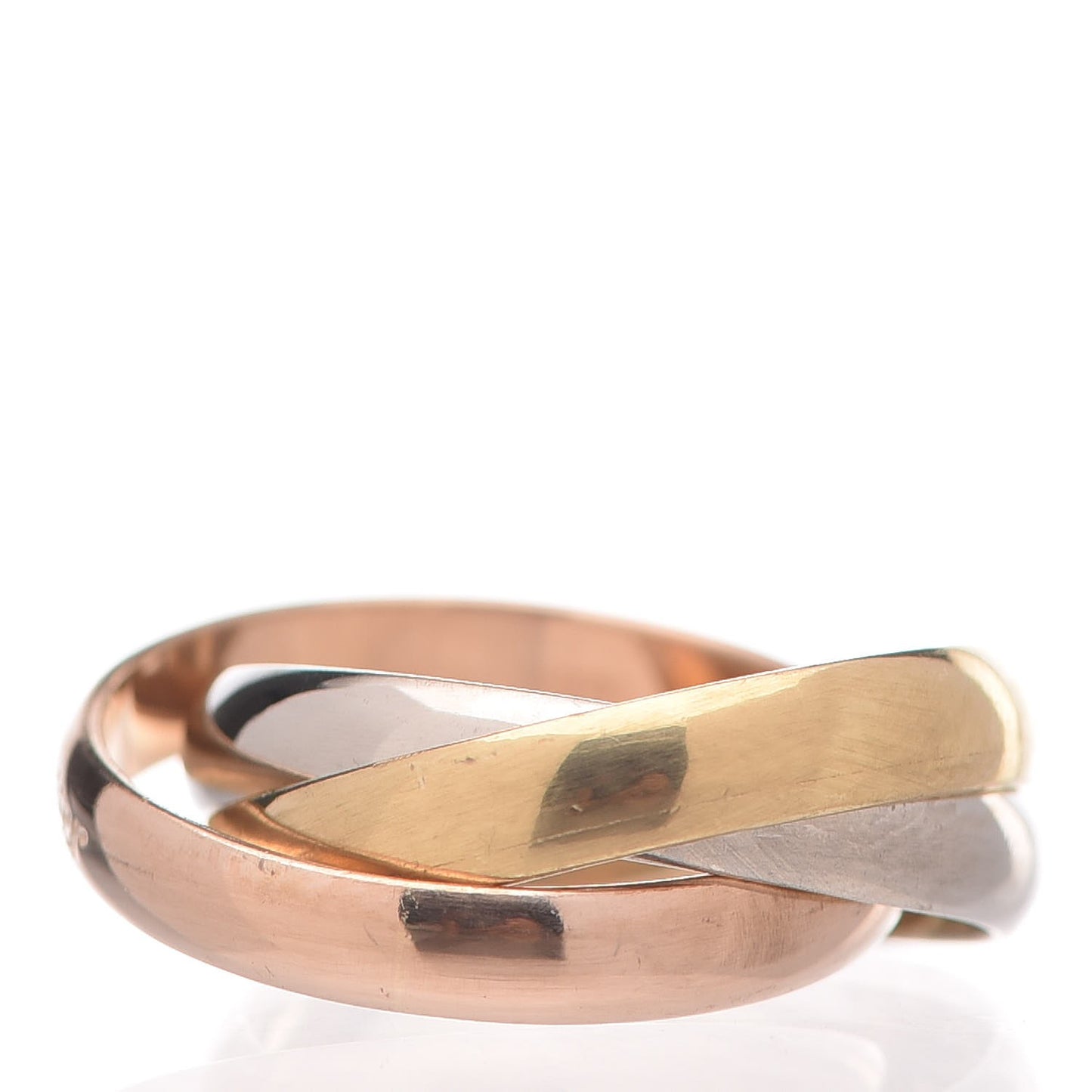 18K Pink Yellow White Gold Classic Les Must De Trinity Ring 51 5.75