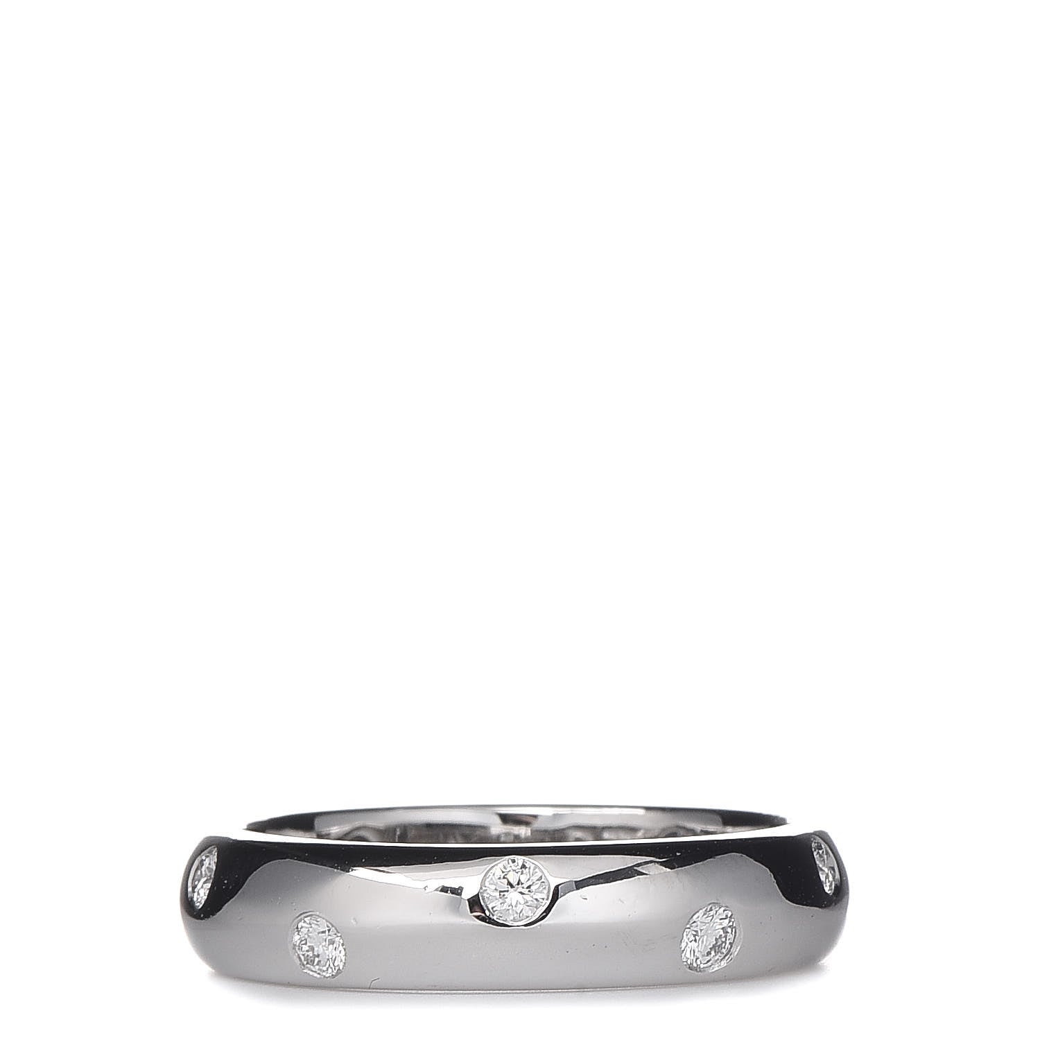 Tiffany Platinum Diamond Elsa Peretti Etoile Band Ring 49 4.75 3 of 6