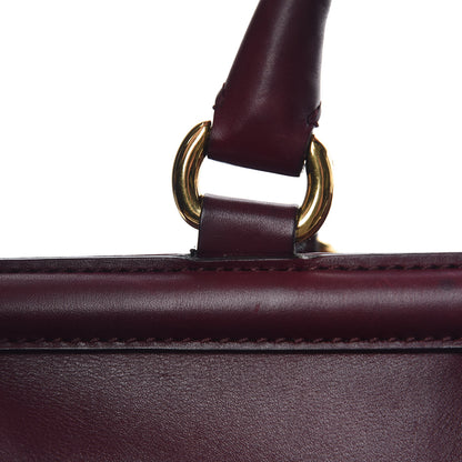 Gucci Calfskin Duilio Brogue Top Handle Bag Burgundy 14 of 22