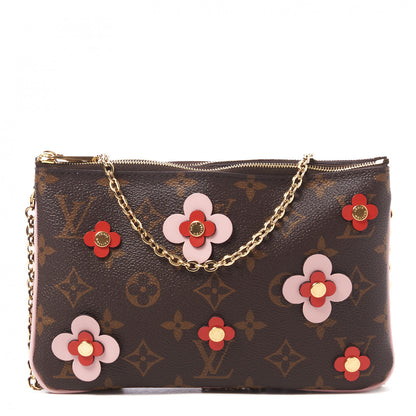 Louis Vuitton Monogram Blooming Flowers Double Zip Pochette 1 of 9