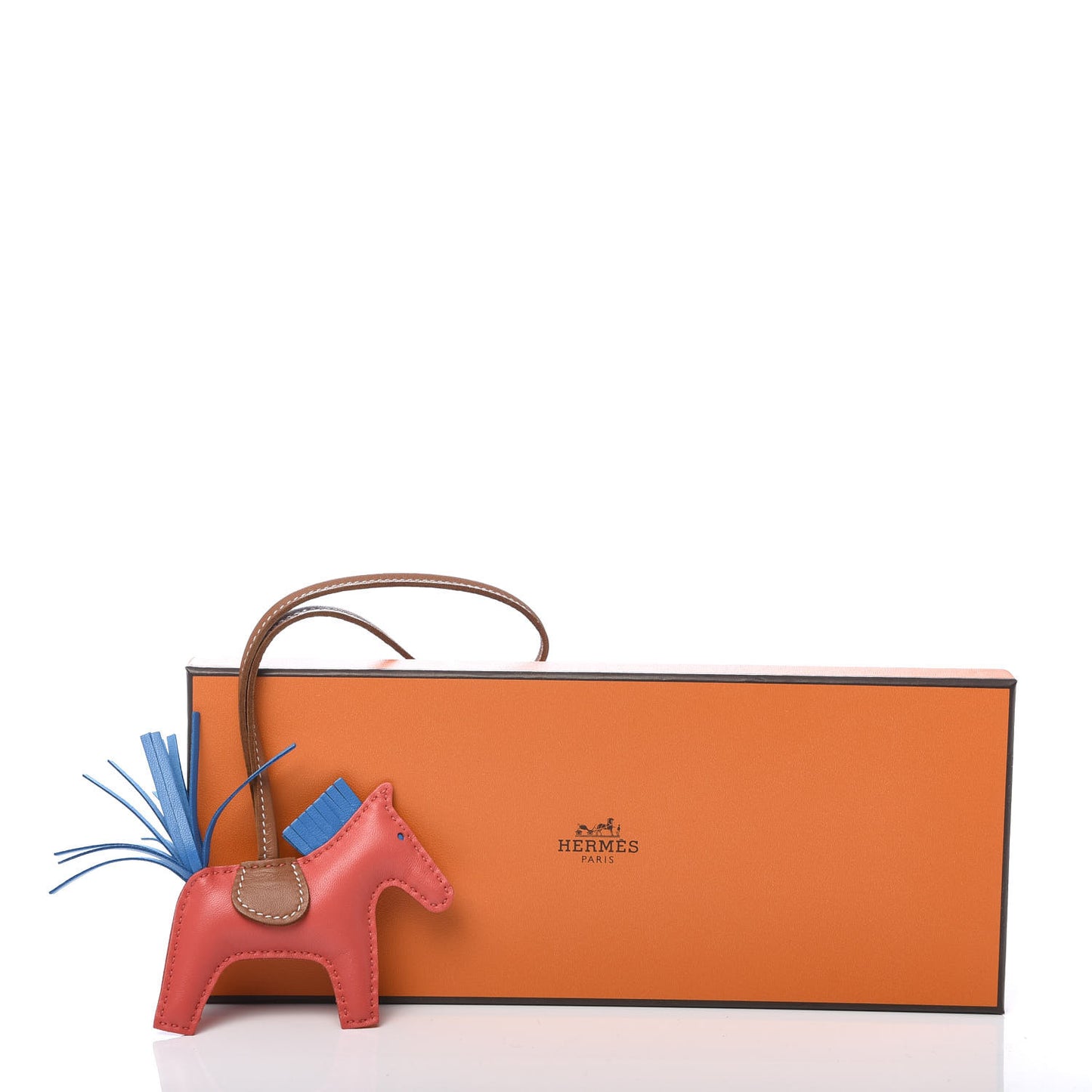 Milo Lambskin Grigri Rodeo Horse Bag Charm PM Rose Texas Bleu Zanzibar Gold