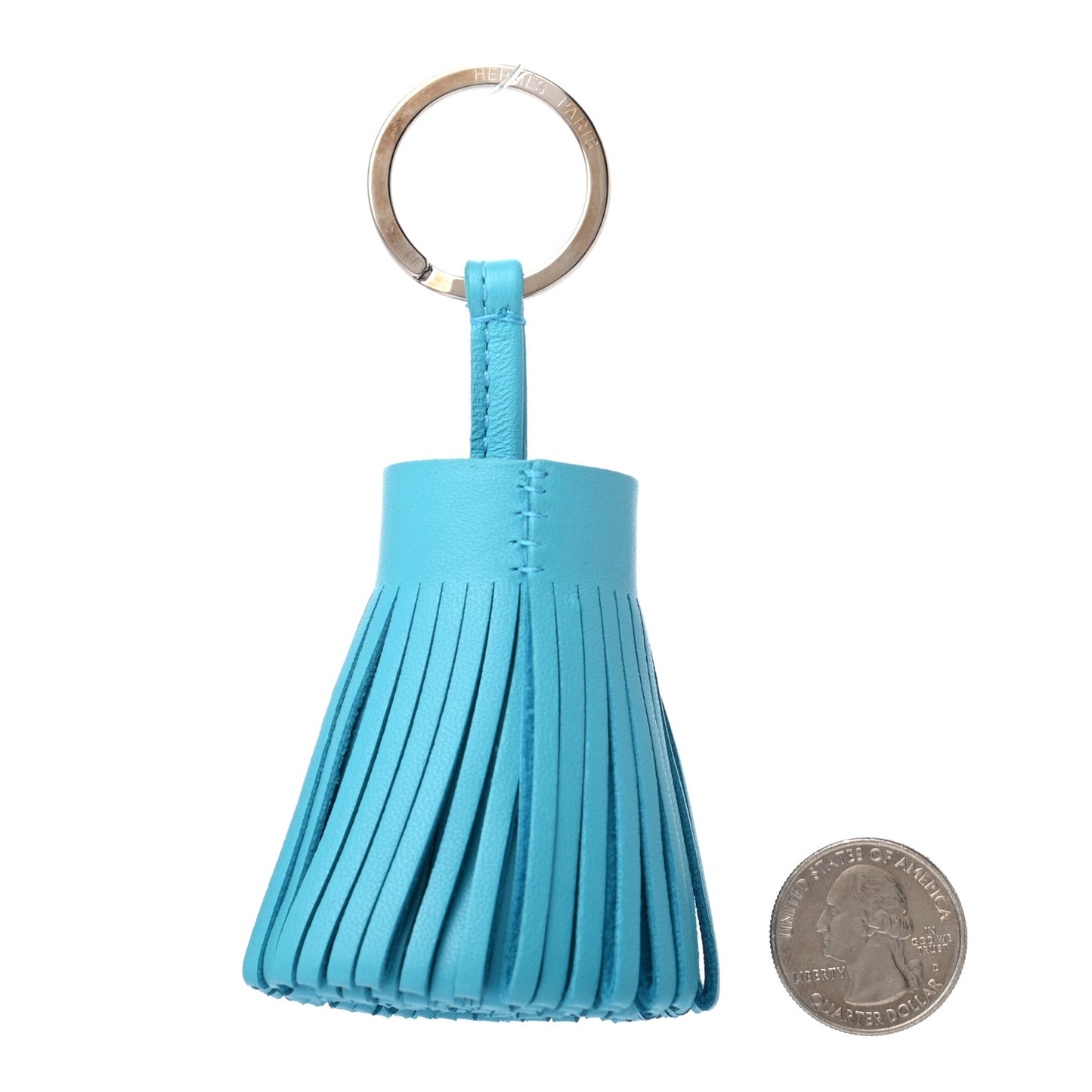 Lambskin Carmen Tassel Key Holder Bleu Azteque