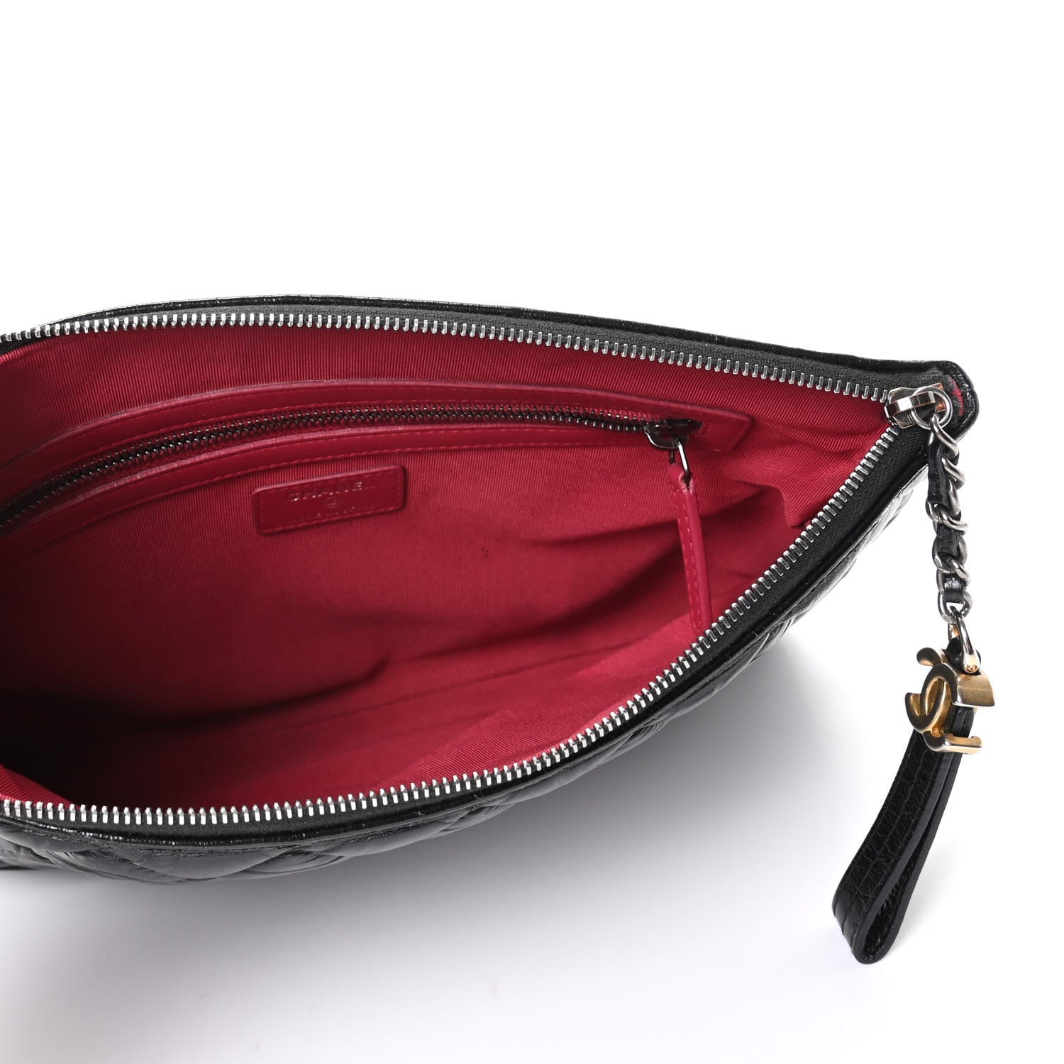 Chanel Aged Calfskin Quilted Medium Gabrielle Cosmetic Case Black 5 of 8