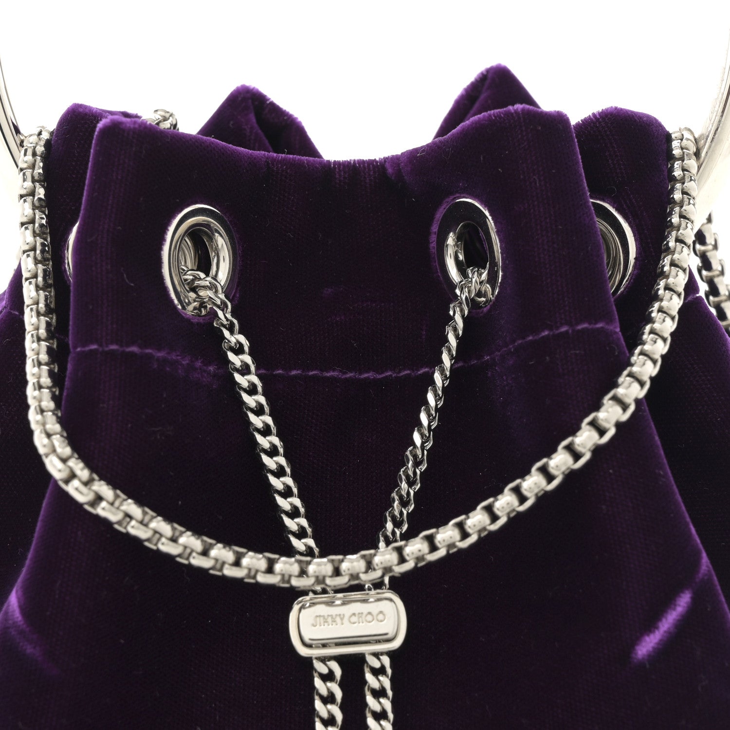 Jimmy Choo Velvet Bon Bon Bag Acai 7 of 9