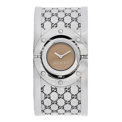 Gucci Stainless Steel 33mm Twirl Quartz Watch Brown 1 of 5