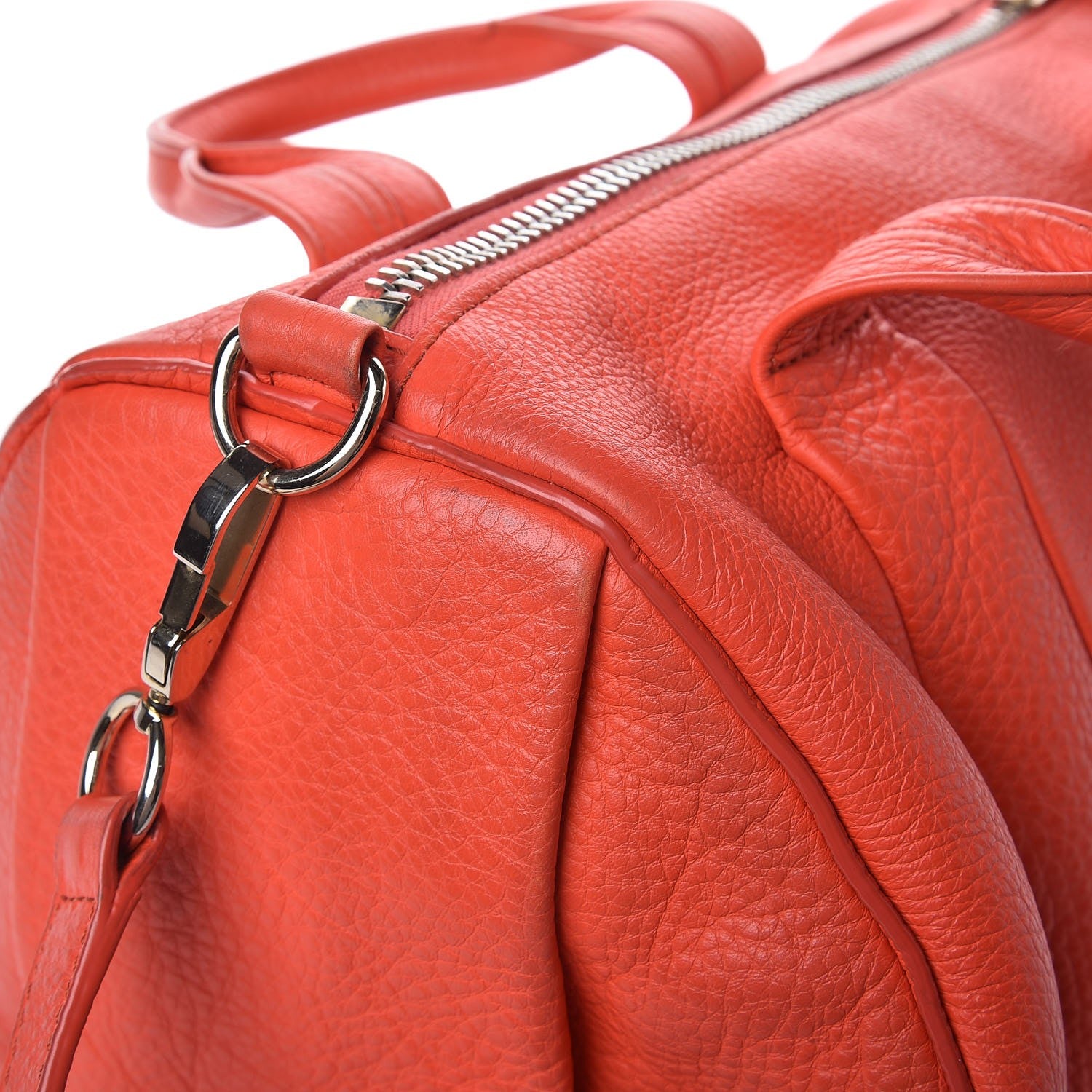 Alexander Wang Pebbled Lambskin Rocco Tangerine Pale Gold Hardware 9 of 13