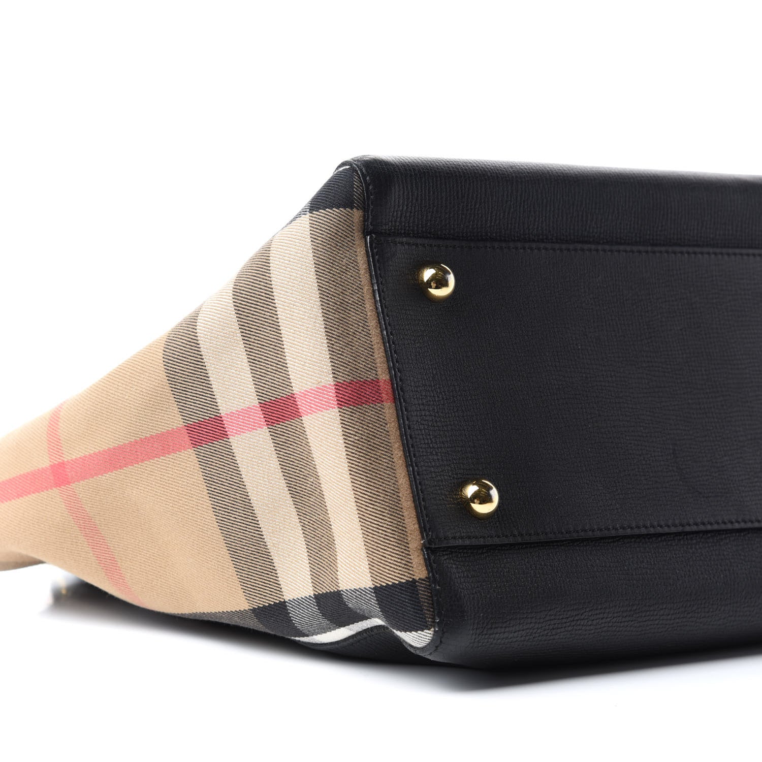 Burberry Grainy Calfskin House Check Small Canterbury Black 8 of 9