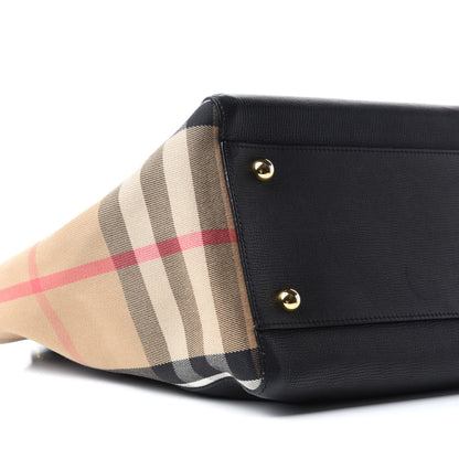 Burberry Grainy Calfskin House Check Small Canterbury Black 8 of 9