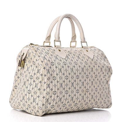 Louis Vuitton Mini Lin Croisette Speedy 30 Blue 3 of 11